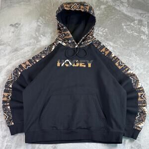 Hooey Western Hoodie Mens XXL Black Aztec Pattern Pullover Cowboy Streetwear